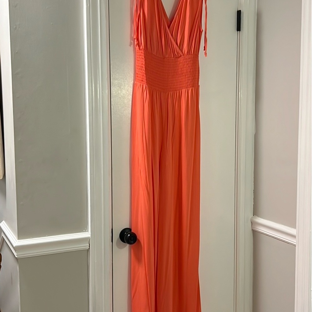 LASCANA Tie-Shoulder Jumpsuit coral